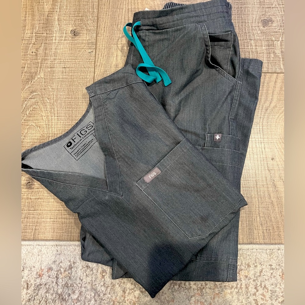 Figs Scrubs Set XXS Graphite Color